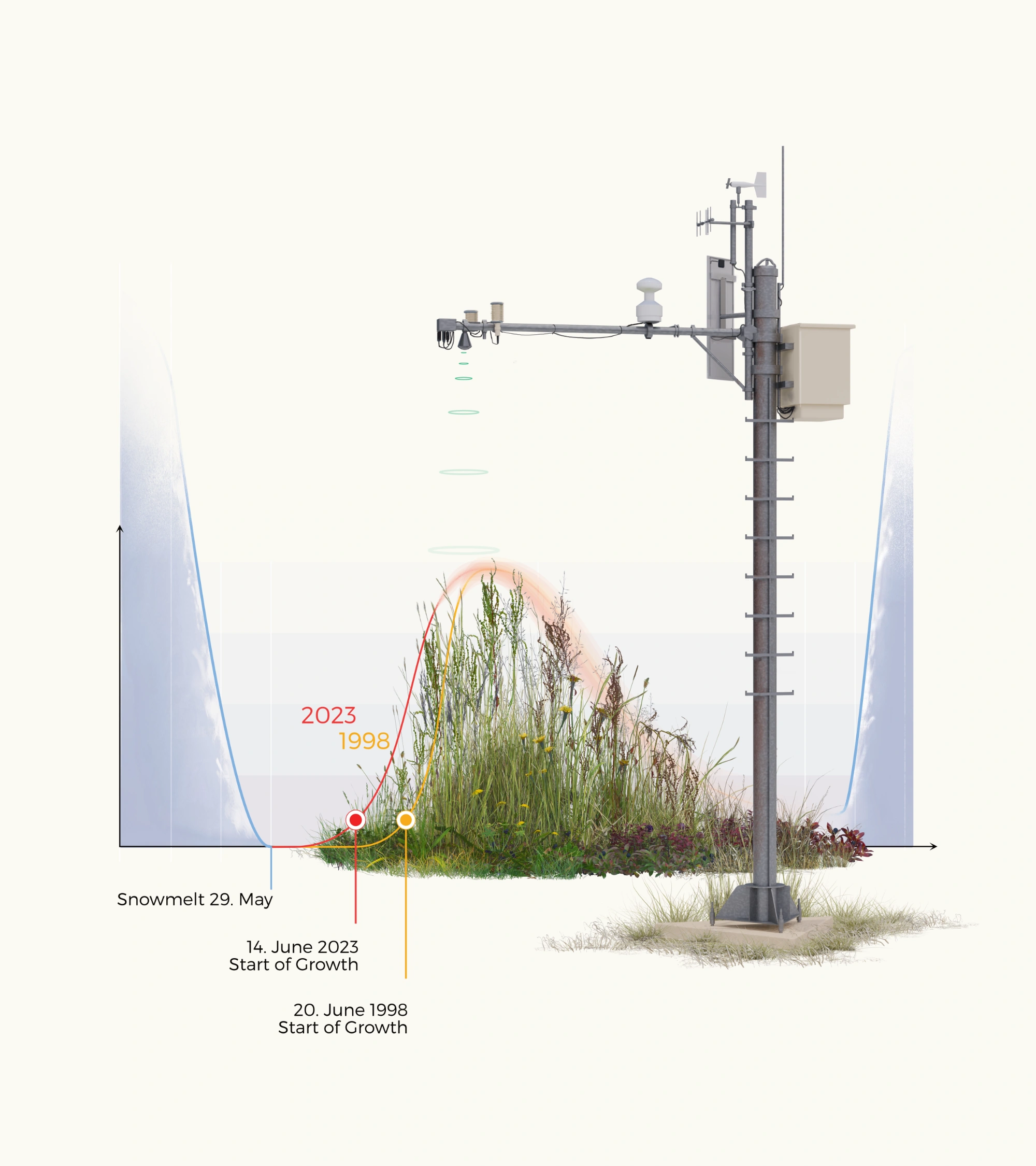 Snow Height Sensors Reveal Phenological Advance in Alpine Grasslands